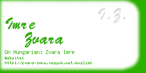 imre zvara business card